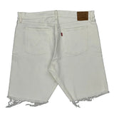Levis Denim Shorts - 37W UK 20 White Cotton