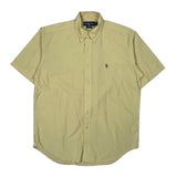 Blake Ralph Lauren Short Sleeve Shirt - Medium Yellow Cotton