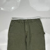 Carhartt Double Knee Carpenter Pants - 35W 30L Green Cotton