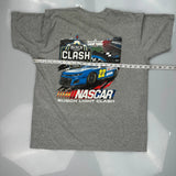Busch Light Clash Nascar T-Shirt - Large Grey Cotton