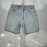 Levis Denim Shorts - 33W 8L Light Wash Denim