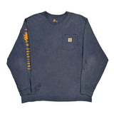 Power Solutions Carhartt Long Sleeve T-Shirt - XL Gray Cotton