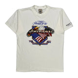 American Flag Alore Graphic T-Shirt - Large White Cotton