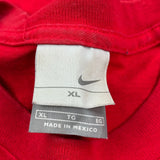 Vintage Nike Long Sleeve T-Shirt - XL Red Cotton