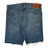 505 Levis Denim Shorts - 33W 10L Blue Cotton