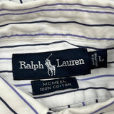 Ralph Lauren Striped Shirt - Large White Cotton