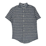Tommy Hilfiger Striped Short Sleeve Shirt - Small Blue Cotton