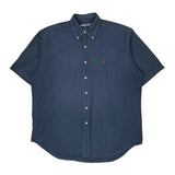 Blaire Ralph Lauren Short Sleeve Shirt - Large Blue Cotton