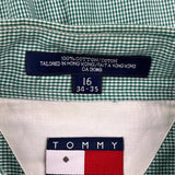 Tommy Hilfiger Checked Shirt - Large Green Cotton