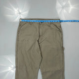 Dickies Carpenter Trousers - 34W 30L Khaki Cotton