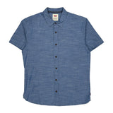 Levis Short Sleeve Shirt - Large Blue Cotton