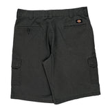 Dickies Cargo Shorts - 36W 12L Grey Cotton Blend