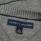 Tommy Hilfiger Striped Sweater - XL Gray Cotton