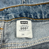 Levis Denim Shorts - 36W 13L Blue Cotton