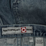 Southpole Cargo Carpenter Jeans - 36W 28L Blue Cotton