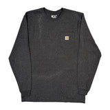 Carhartt Long Sleeve T-Shirt - Large Gray Cotton