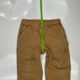 Carhartt Carpenter Trousers - 34W 30L Brown Cotton