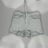 Levis Denim Shorts - 30W UK 10 Light Wash Cotton