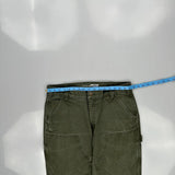 Carhartt Double Knee Carpenter Pants - 34W 30L Green Cotton