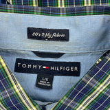 Tommy Hilfiger Checked Shirt - Large Blue Cotton