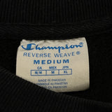Reverse Weave Champion Spellout Sweatshirt - Medium Black Cotton