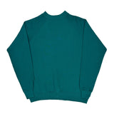 90S Blank Hanes Sweatshirt - Large Green Cotton Blend