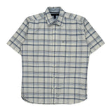 Tommy Hilfiger Checked Short Sleeve Shirt - Medium Blue Cotton