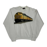 Train Graphic Garment Graphics Graphic Sweatshirt - Large Yellow Cotton