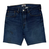 Levis Denim Shorts - 32W 9L Dark Wash Cotton