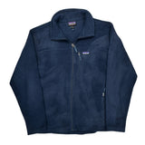Synchilla Patagonia Fleece Jacket - Large Navy Polyester
