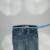 Farm Girl Boot Cut Jeans - 32W US 6 Blue Cotton