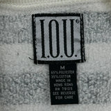 Fashion Basics Iou Striped Sweatshirt - Medium Black & White Polyester Blend