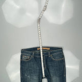 Rock & Roll Cowboy Boot Cut Jeans - 38W 31L Blue Cotton Blend