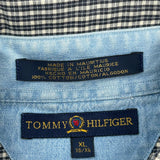 Tommy Hilfiger Checked Shirt - XL Gray Cotton
