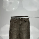 Tough Duck Carpenter Pants - 32W 30L Gray Cotton