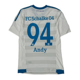 Fc Schalke 04 Adidas 2016-17 Football Shirt - Medium White Polyester