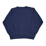 90S Blank Gildan Sweatshirt - Large Navy Cotton Blend