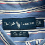 Ralph Lauren Striped Shirt - Medium Blue Cotton