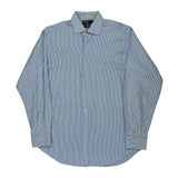 Polo By Ralph Lauren Striped Shirt - Large Blue Cotton