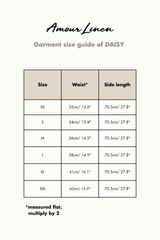 Daisy linen skirt with buttons in Terracotta