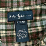 Age 14-16 Ralph Lauren Checked Shirt - Large Brown Cotton