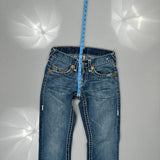 True Religion Contrast Stitch Jeans - 29W UK 8 Light Wash Denim