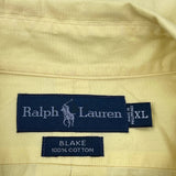 Blake Ralph Lauren Short Sleeve Shirt - 2XL Yellow Cotton