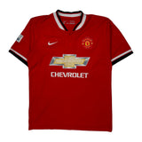 Manchester United 2014/15 Nike Football Shirt - Large Red Polyester