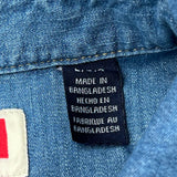 Wrangler Denim Shirt - Large Blue Denim