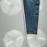 Exco Cargo Pants - 36W 30L Blue Cotton