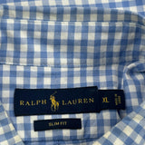 Ralph Lauren Checked Shirt - XL Blue Cotton