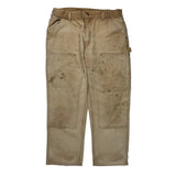 Carhartt Double Knee Carpenter Trousers - 33W 30L Beige Cotton