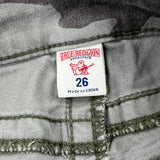 True Religion Camo Jeans - 26W UK 4 Camo Cotton Blend