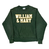Reverse Weave Champion William & Mary Graphic Sweatshirt - Medium Green Cotton